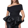 BLACK OFF-SHOULDER TOP WITH PEPLUM marques almeida