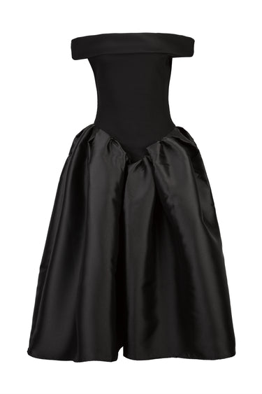 BLACK OFF SHOULDER PRINCESS DRESS marques almeida