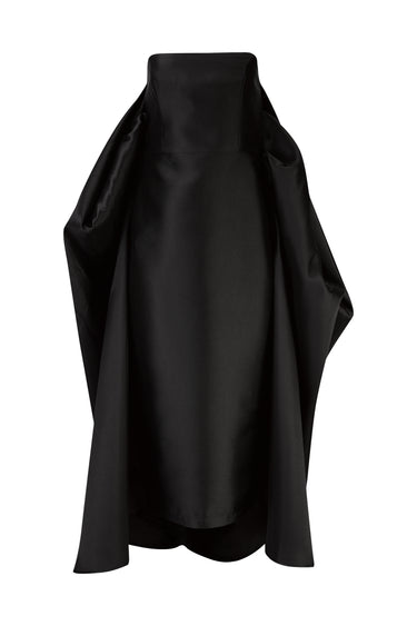 BLACK STRAPLESS DRESS WITH BACK DRAPE marques almeida