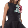 BLACK TOP WITH COLOUR FLOWER EMBELLISHED marques almeida