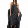 BLACK STRAPLESS DRESS WITH BACK DRAPE marques almeida
