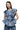 BLUE ACID WASH STRUCTURE SHOULDER CINCHED TOP marques almeida