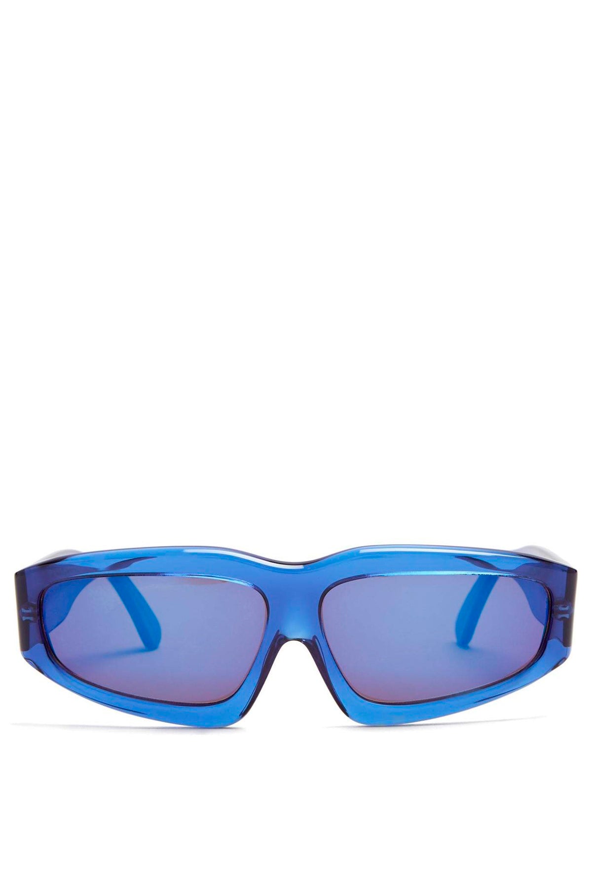 BLUE ANGULAR FRAME SUNGLASSES