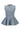 BLUE BLEACHED ROUND NECK PEPLUM TOP marques almeida