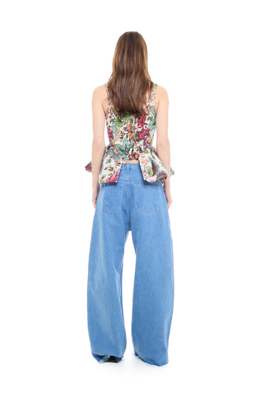 BLUE DENIM BOYFRIEND TROUSERS marques almeida