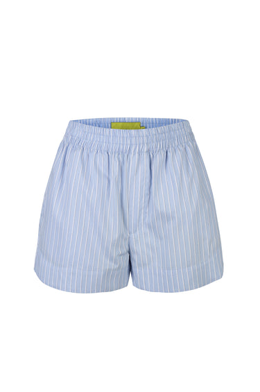 BLUE STRIPED SHIRTING BOXER SHORTS marques almeida