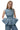 BLUE TWEED DENIM ROUND NECK PEPLUM TOP marques almeida
