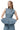 BLUE TWEED DENIM ROUND NECK PEPLUM TOP marques almeida