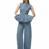 BLUE TWEED PATCHPOCKET JEANS WITH FRAYED DETAILS marques almeida