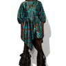 BLUE ZEBRA BROCADE BALLOON SLEEVE DRESS marques almeida