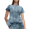 BLUE ACID WASH DENIM T-SHIRT marques almeida