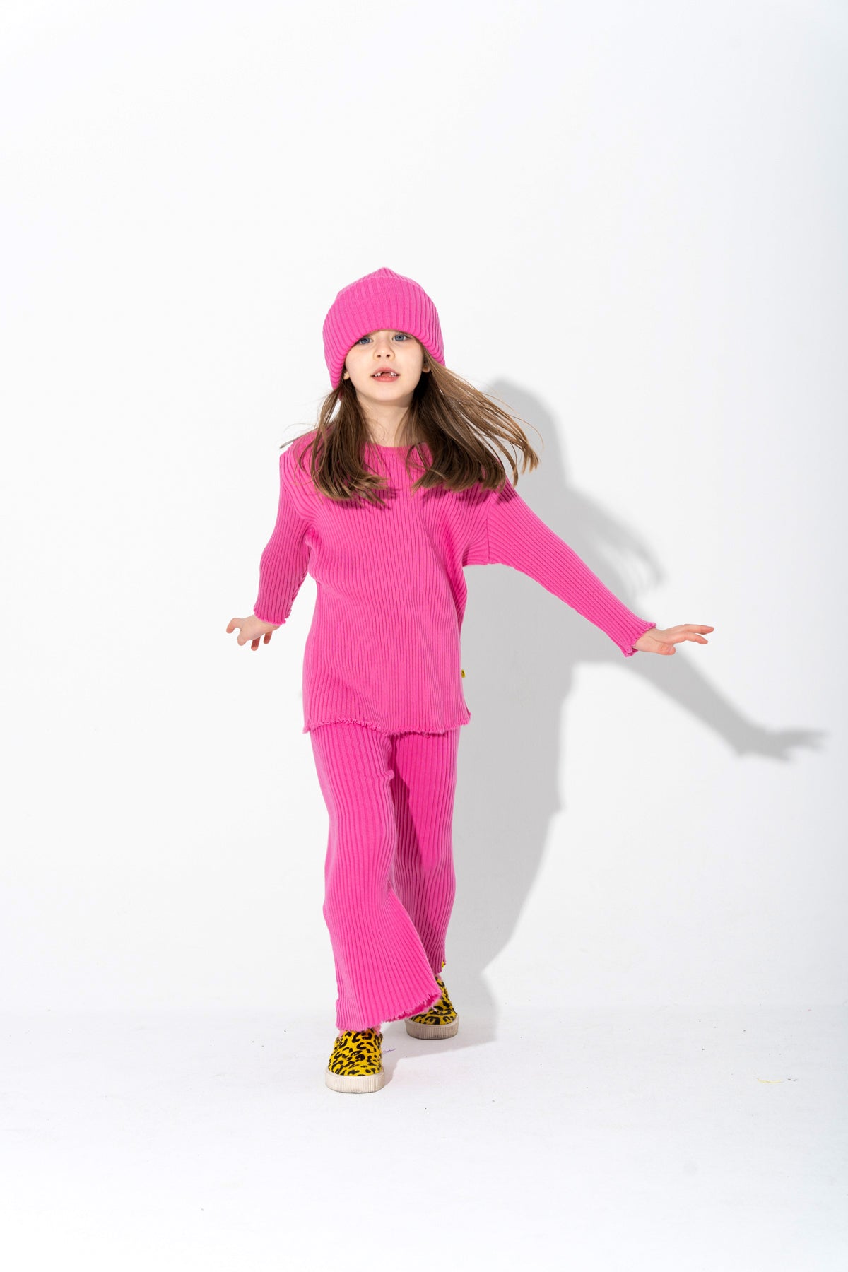 BRIGHT PINK MERINO KNIT JUMPER MAKIDS