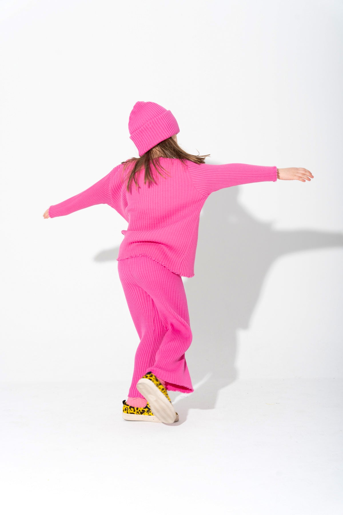 BRIGHT PINK MERINO KNIT JUMPER MAKIDS