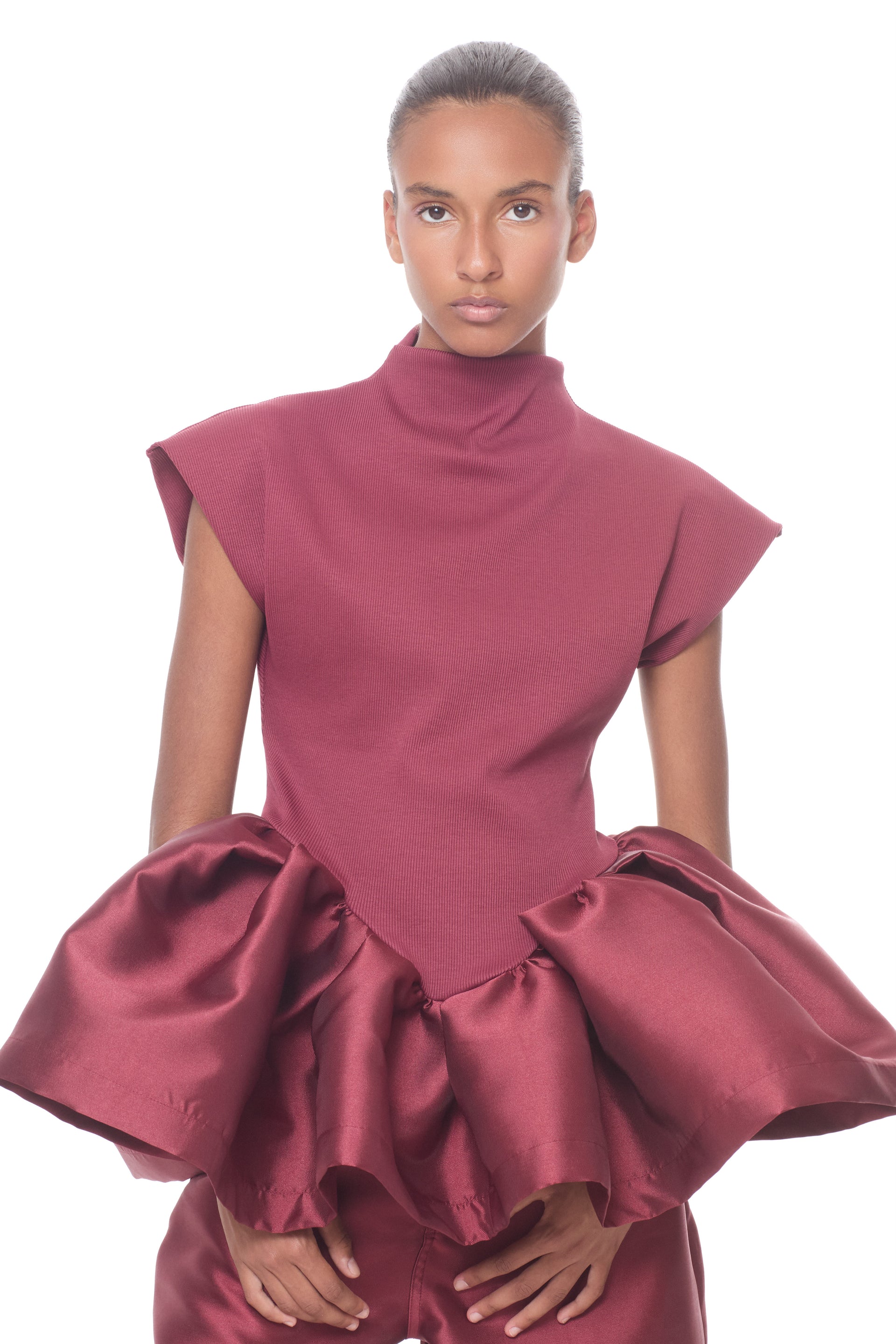 peplum dress with cap sleeves Norma Kamali Cap Sleeve peplum Dress