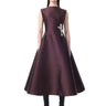 BURGUNDY SLEEVELESS DRESS WITH EMBELLISHMENT marques almeida