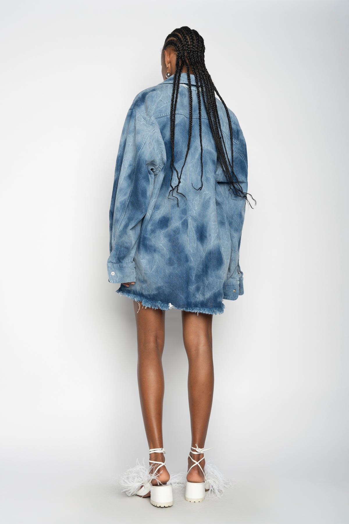 BLUE TIE DYE DENIM OVERSHIRT MARQUES ALMEIDA