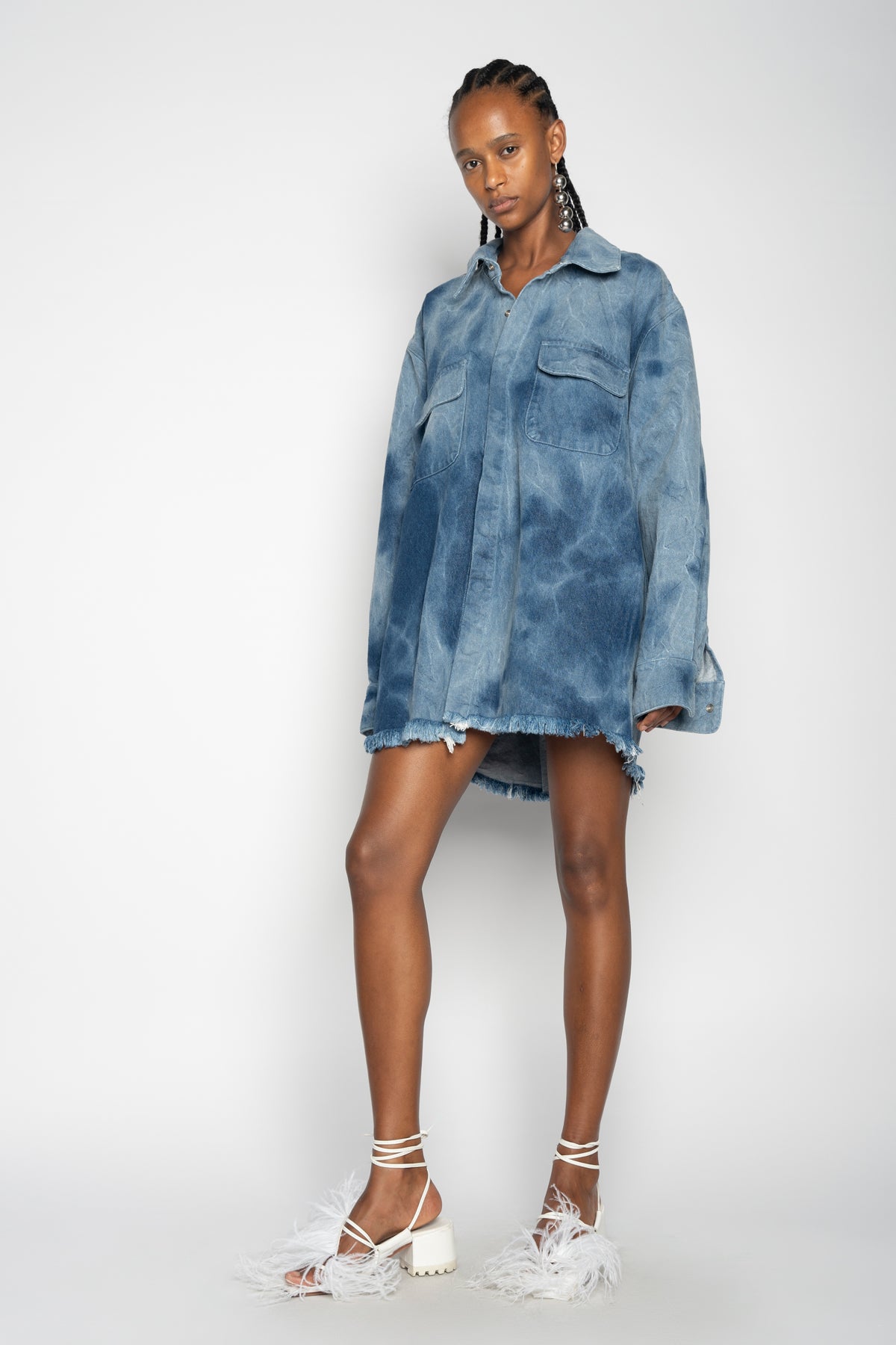 BLUE TIE DYE DENIM OVERSHIRT – MARQUES ' ALMEIDA