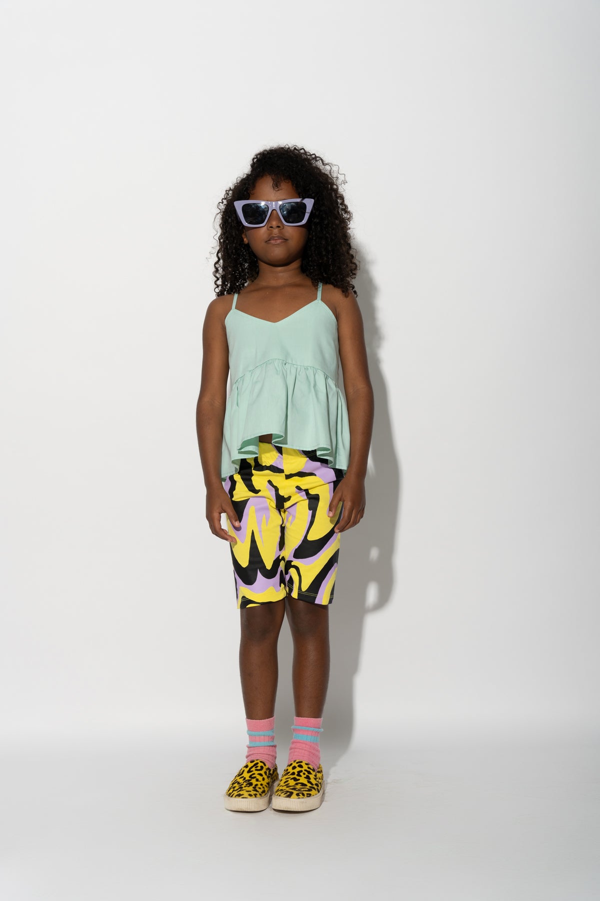 DARK WAVY PRINT BIKER SHORTS ma kids