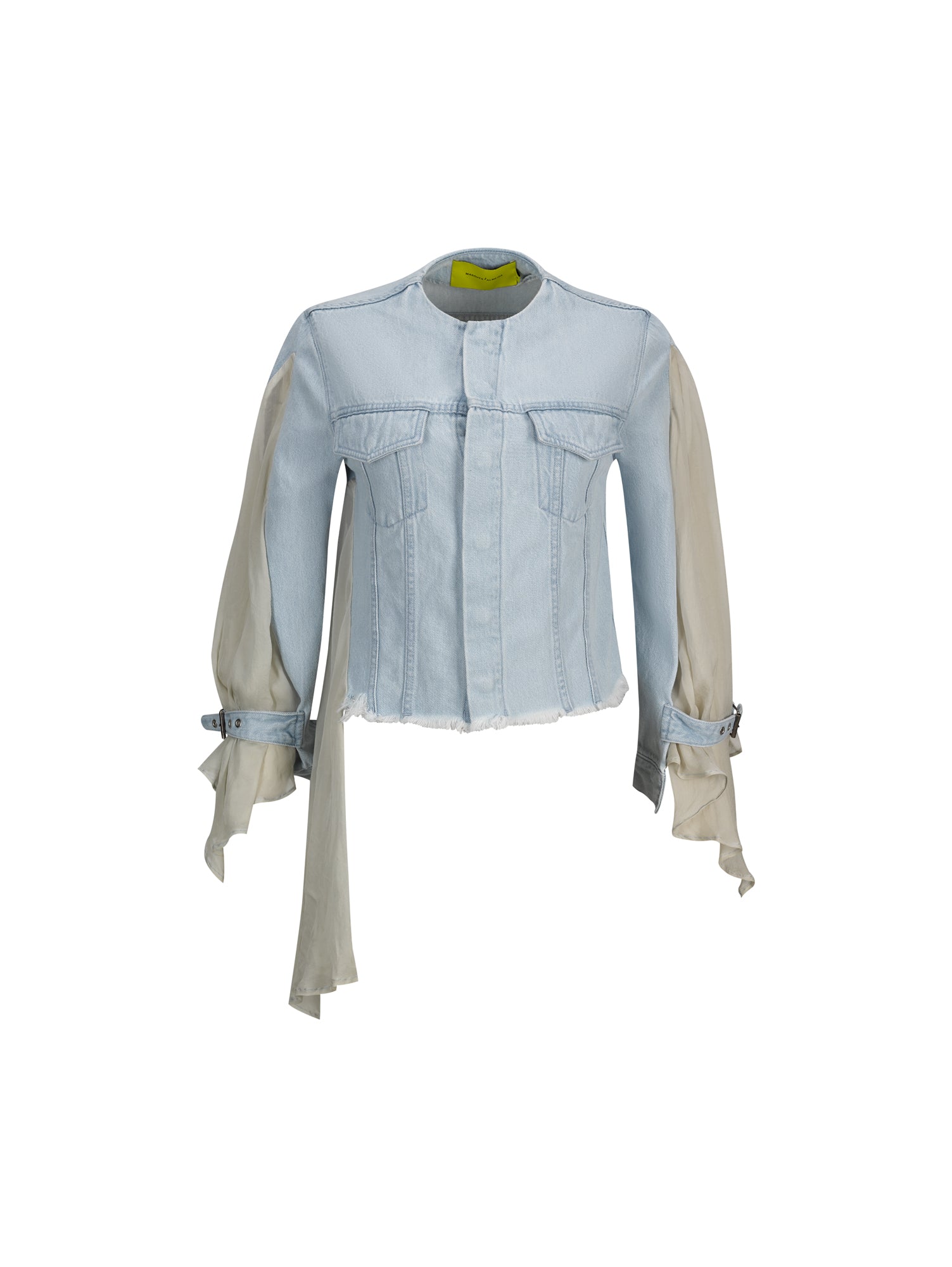 DENIM CHIFFON FITTED JACKET marques almeida