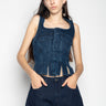 DENIM CORSET IN INDIGO BLUE MARQUES ALMEIDA