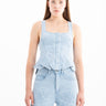 DENIM CORSET TOP WITH SHAPED HIP PANELS marques almeida