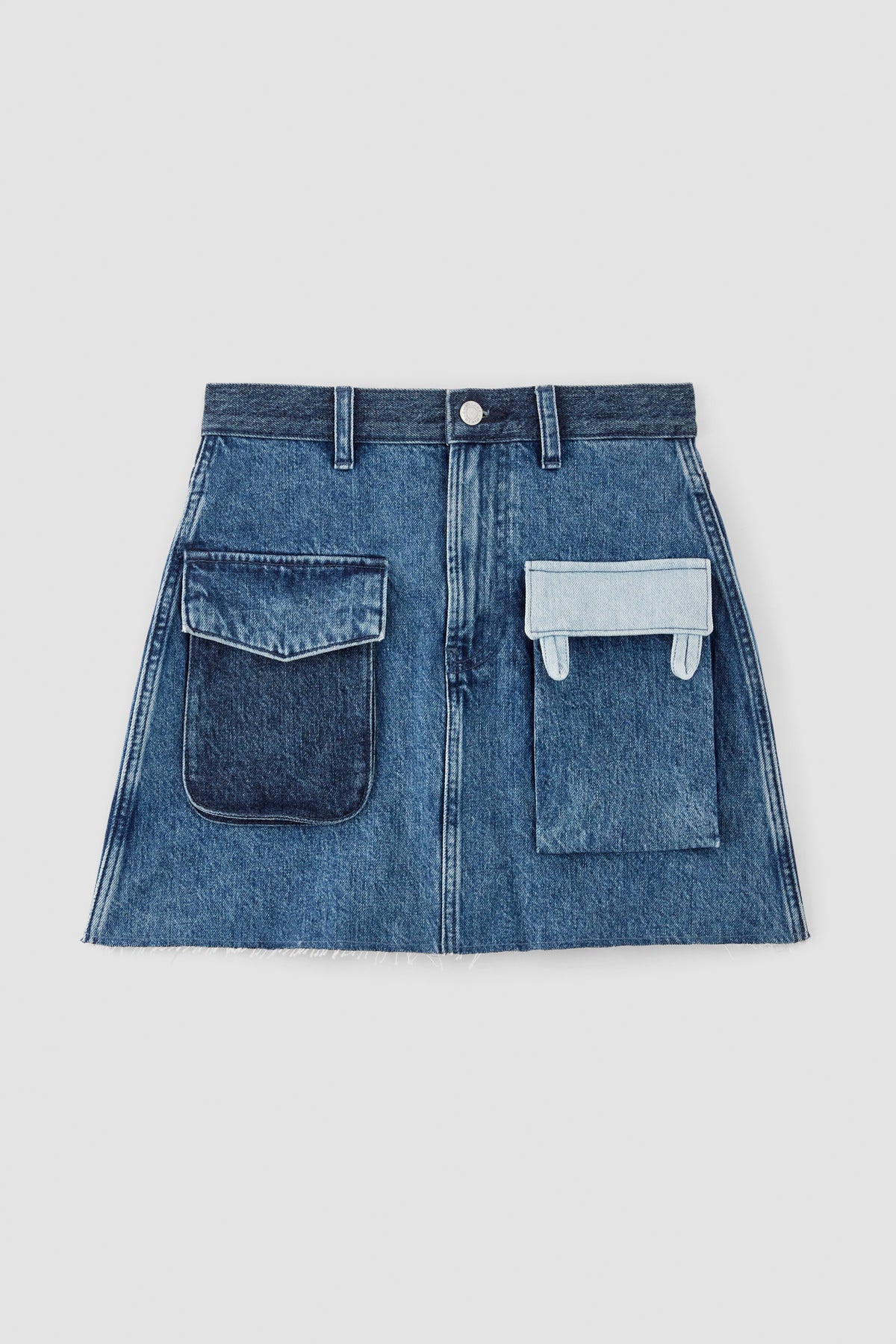 DENIM PATCHWORK MINI SKIRT marques almeida everlane