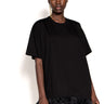 MARQUES ALMEIDA FEATHER HEM TOP IN BLACK