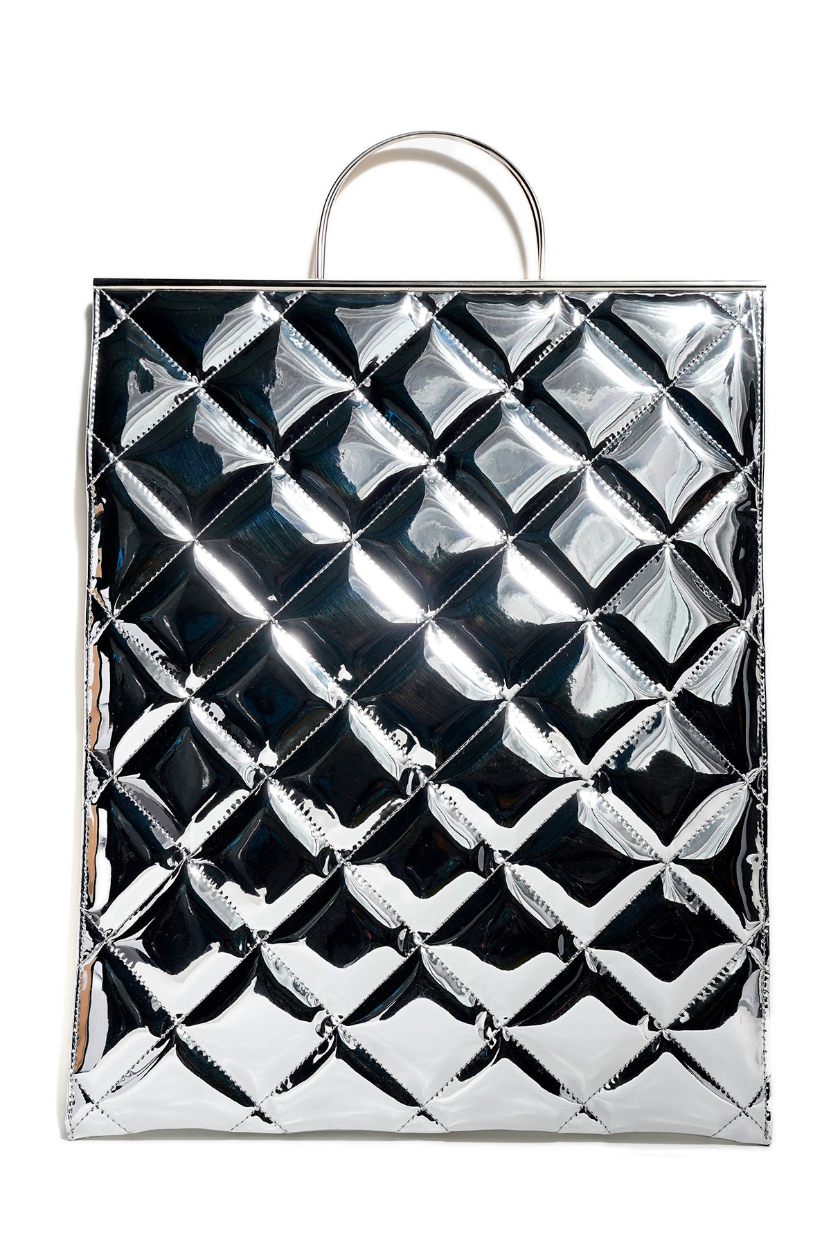SILVER QUILTED SHOPPER marques almeida