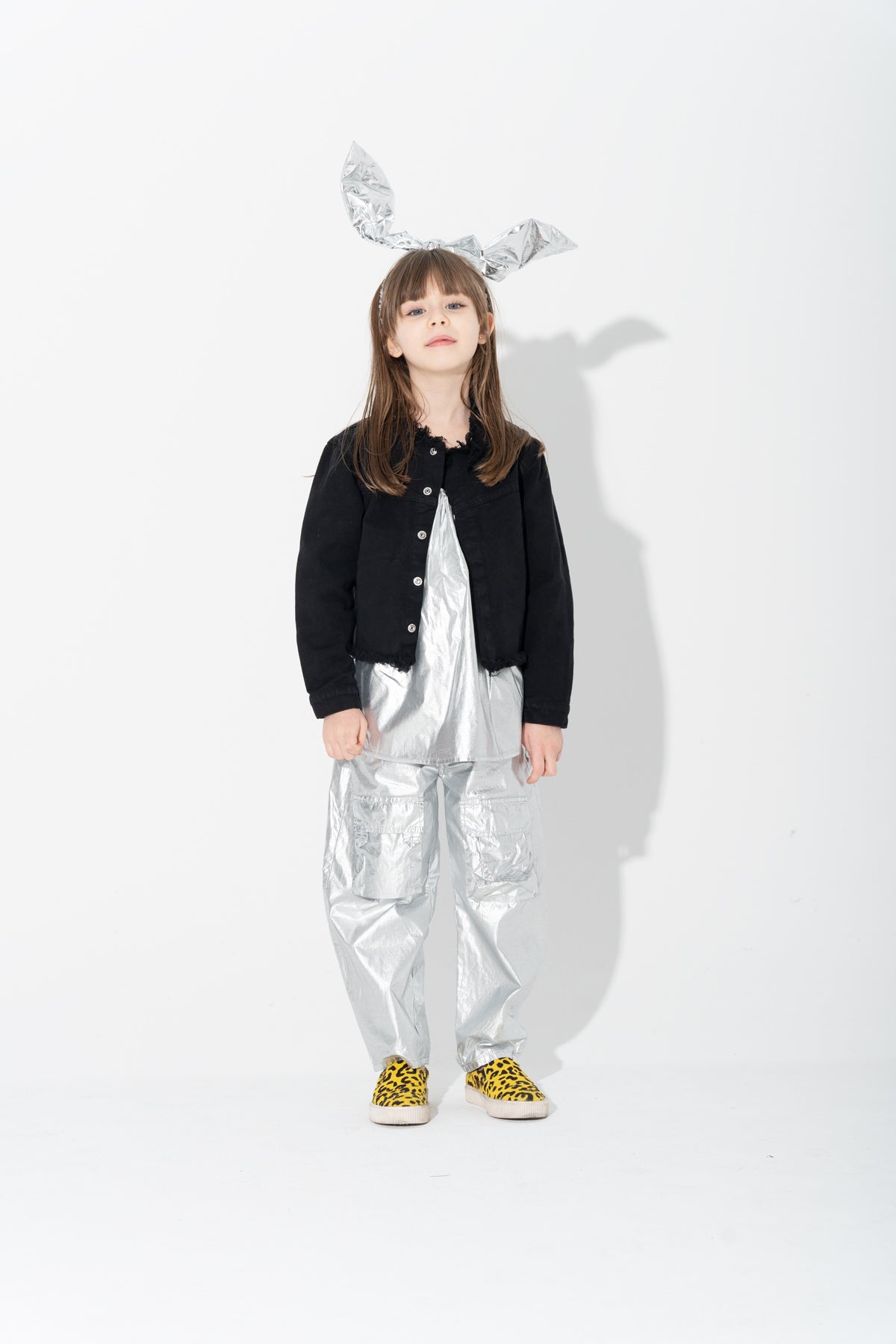 FOIL CARGO TROUSERS  makids