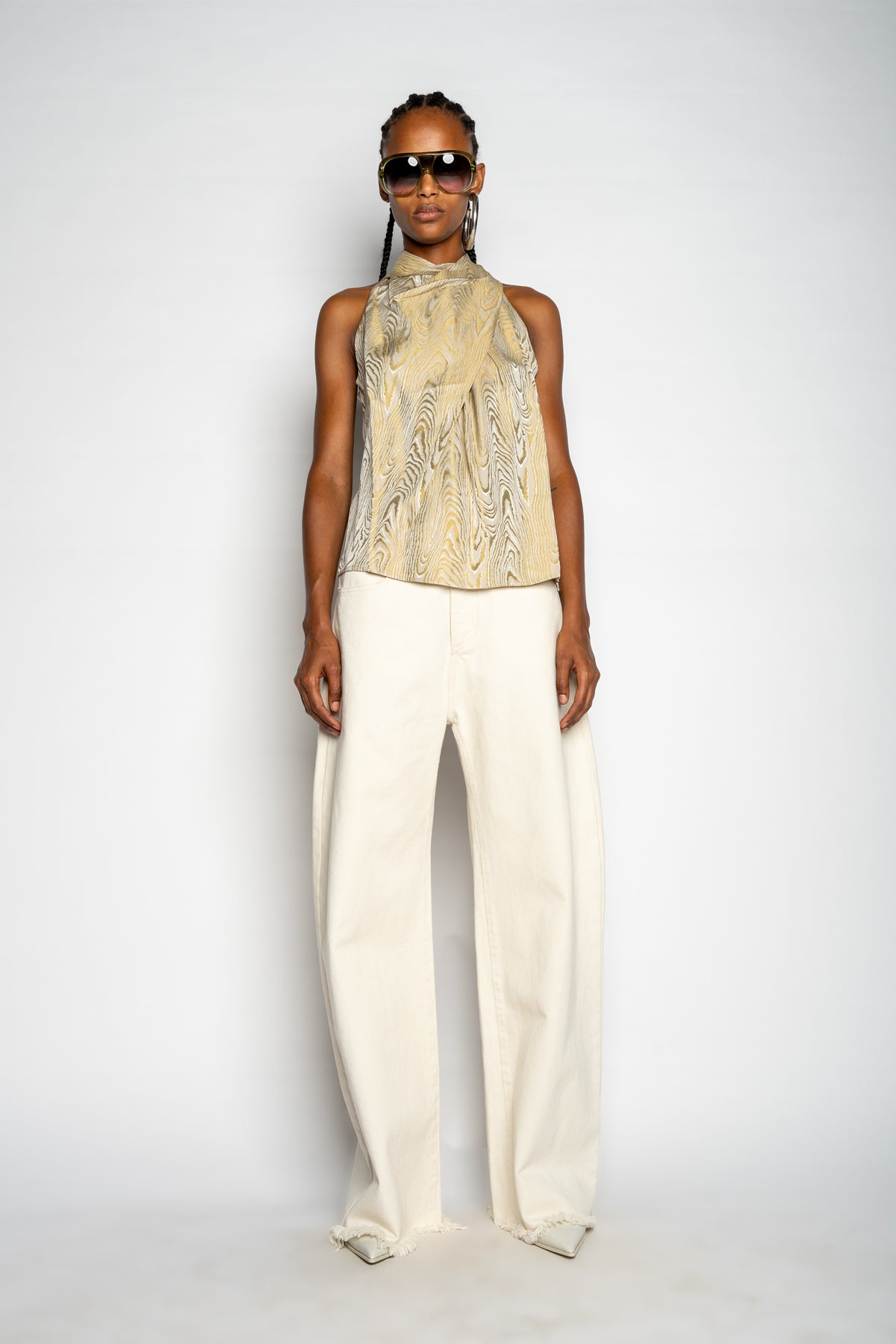 GOLD DRAPED BLOUSE marques almeida