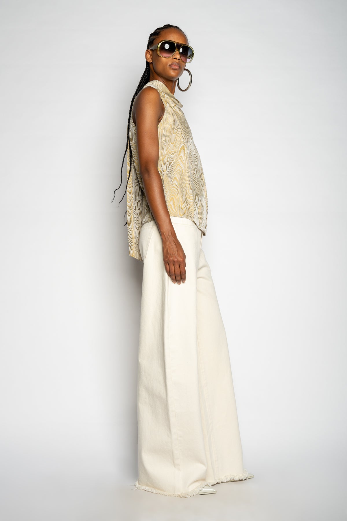 GOLD DRAPED BLOUSE marques almeida