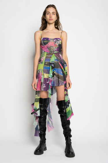 GRAFFITI PRINT MESH CORSET DRESS – MARQUES ALMEIDA