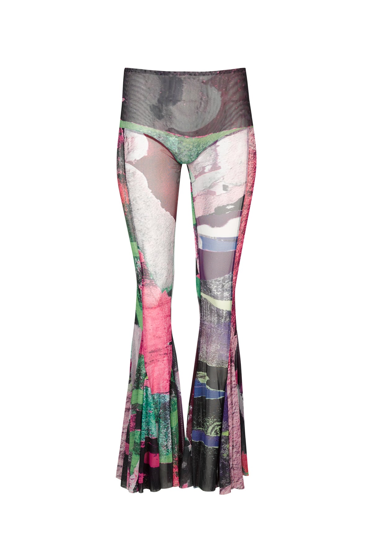 GRAFFITI PRINT MESH TROUSERS marques almeida