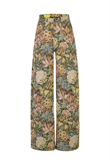 GREEN BROCADE BOYFRIEND TROUSERS marques almeida