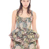 GREEN BROCADE PEPLUM CORSET marques almeida