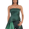 GREEN DRAPED STRAPELESS TOP marques almeida