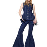 INDIGO DENIM EXTREME FLARE TROUSERS marques almeida