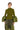 KHAKI TURTLENECK PUFF SLEEVE TOP