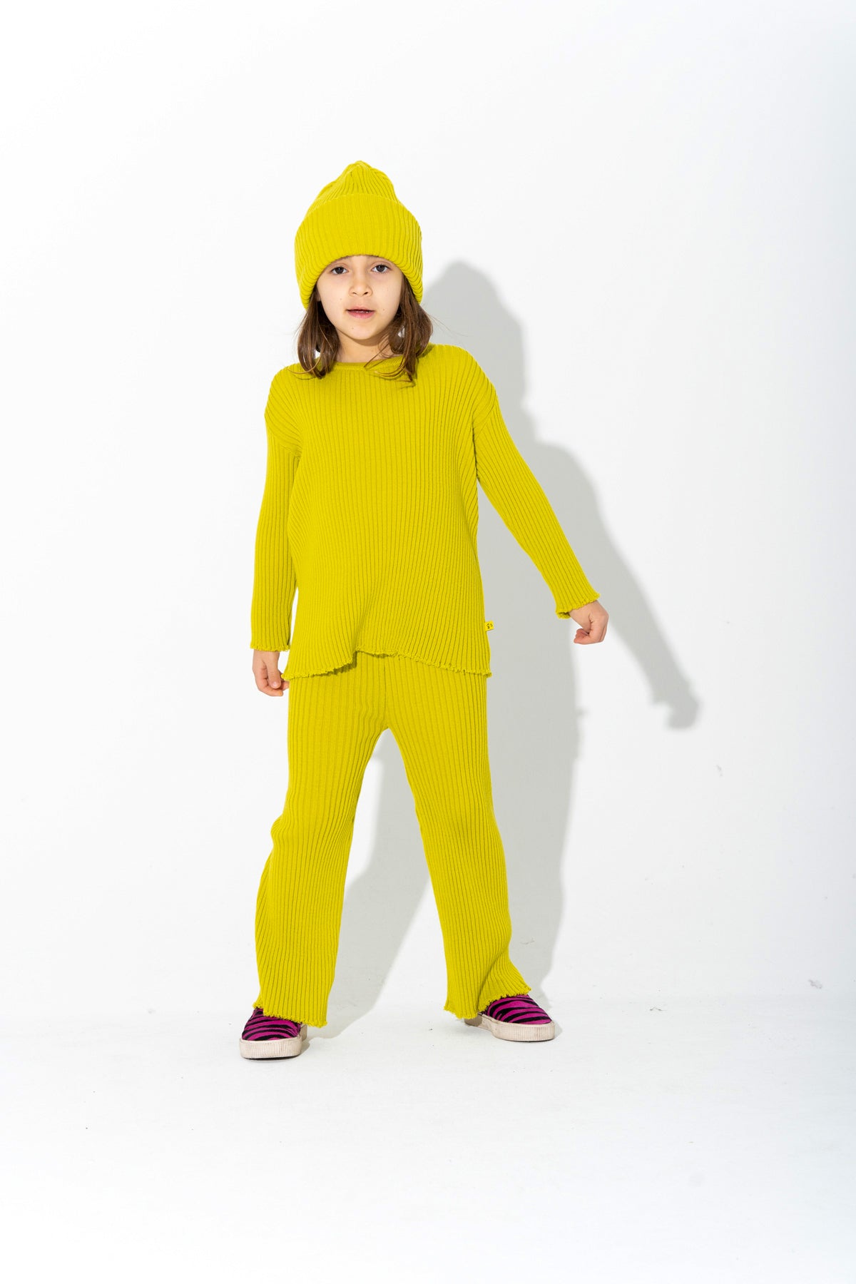 LIME MERINO KNIT TROUSERS ma kids