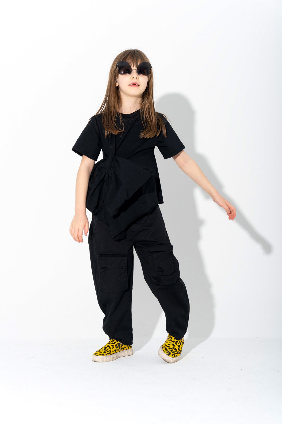 BLACK BOW T SHIRT ma kids