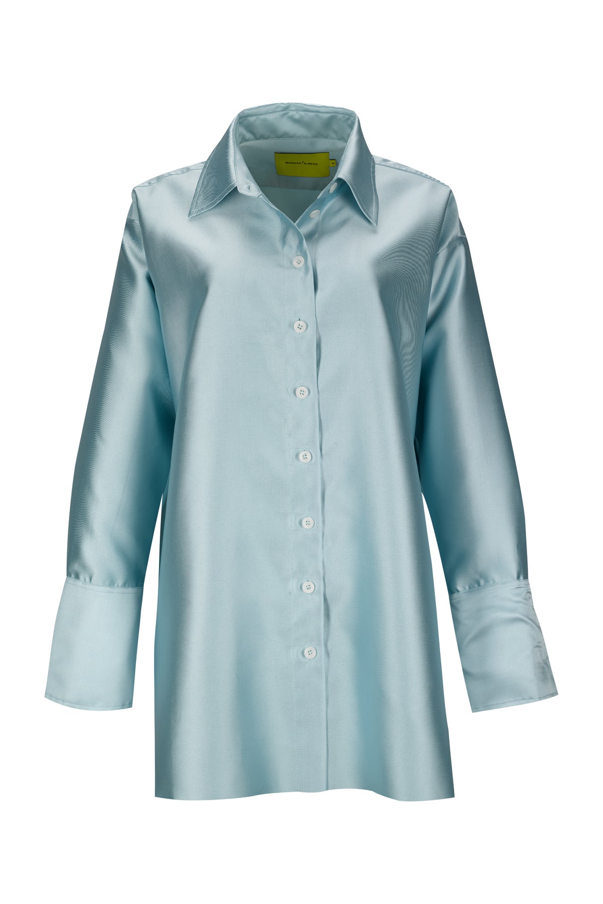 LIGHT BLUE HEAVY SATIN OVERSHIRT marques almeida