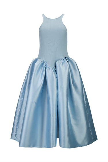 LIGHT BLUE MIDI DRESS WITH TANK TOP SCOOPED MARQUES ALMEIDA