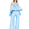LIGHT BLUE MIKADO BOYFRIEND TROUSERS
