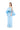 LIGHT BLUE MIKADO STRAPLESS PLEATED PUFF TOP marques almeida
