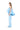 LIGHT BLUE MIKADO STRAPLESS PLEATED PUFF TOP marques almeida