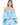LIGHT BLUE MIKADO STRAPLESS PLEATED PUFF TOP marques almeida
