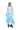 LIGHT BLUE PLEATED MIKADO HALTERNECK TOP