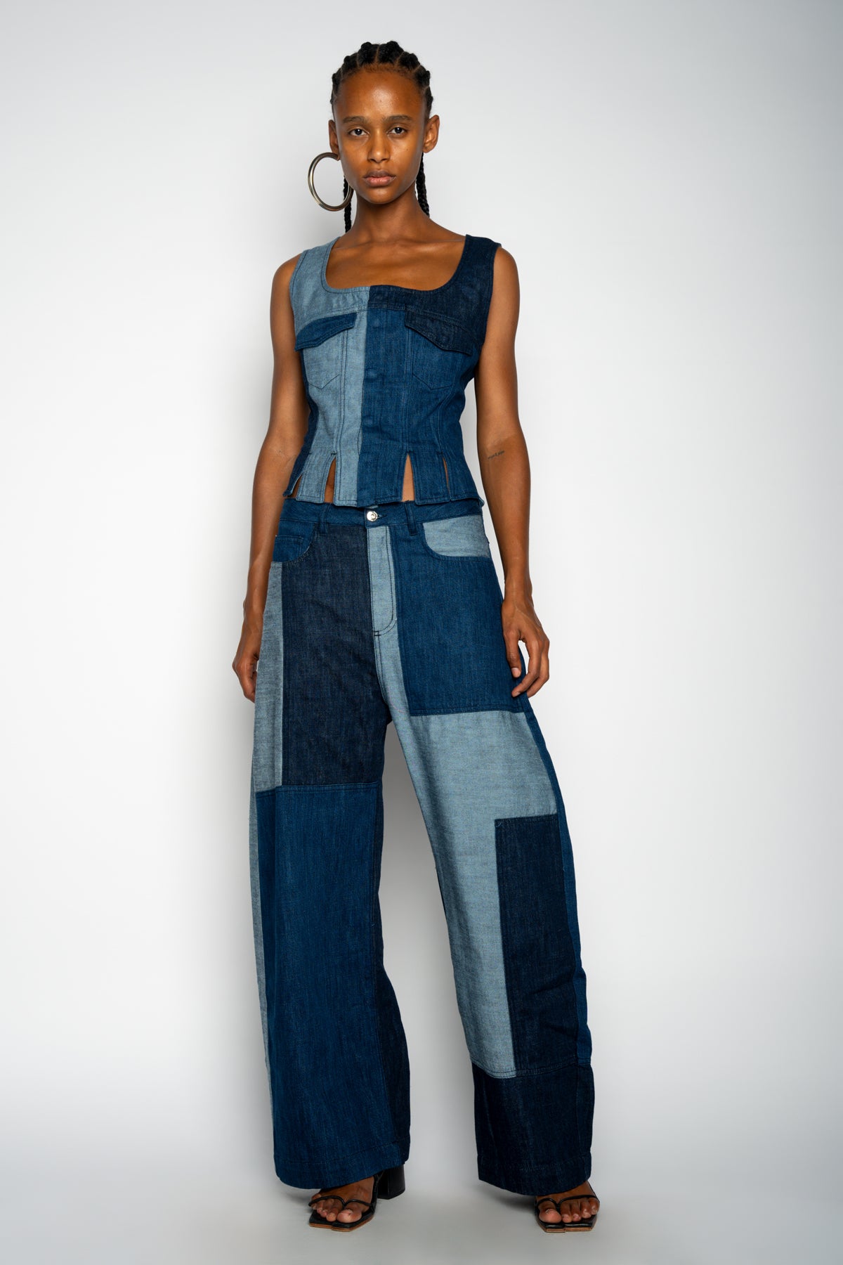 MIXED DENIM BOYFRIEND TROUSERS marques almeida