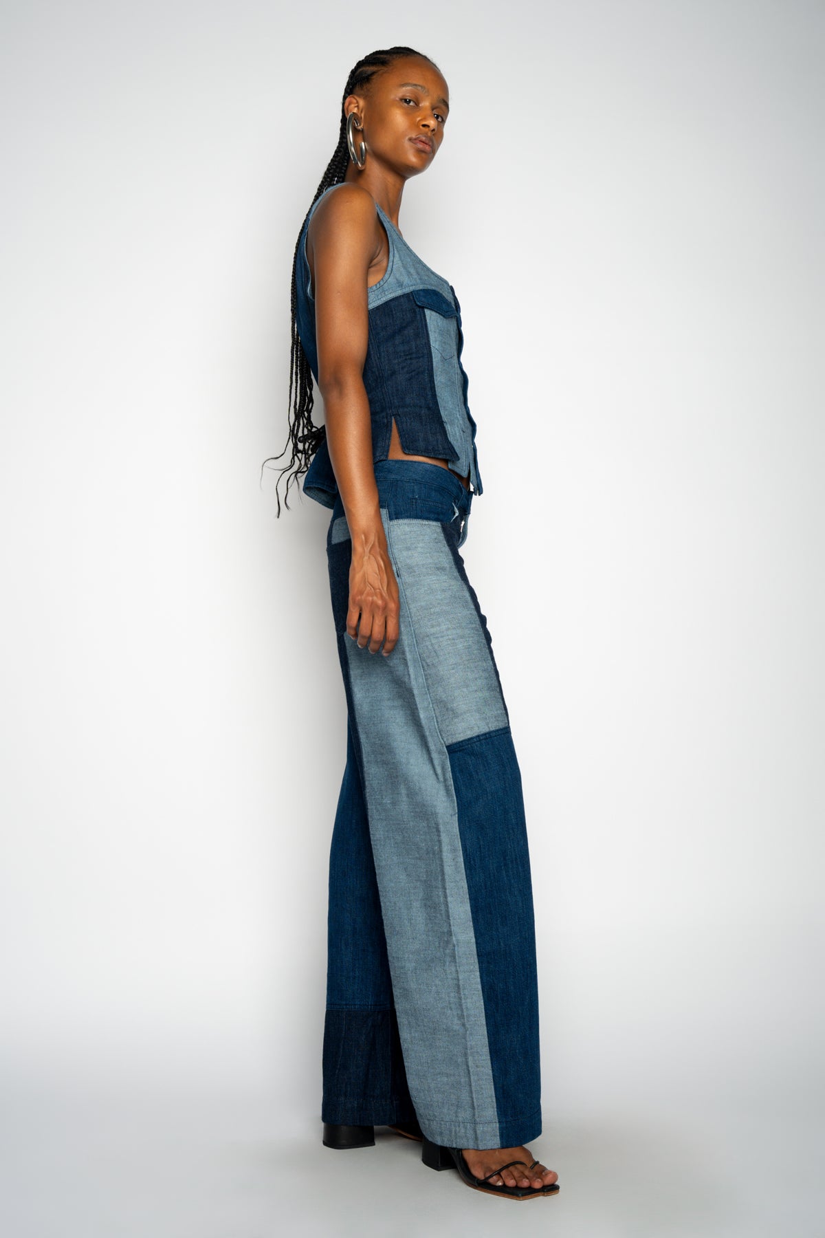 MIXED DENIM BOYFRIEND TROUSERS marques almeida