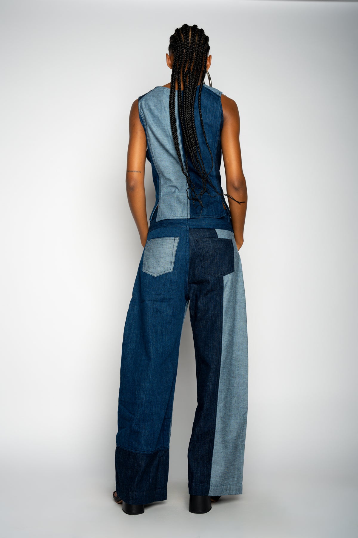 MIXED DENIM BOYFRIEND TROUSERS marques almeida